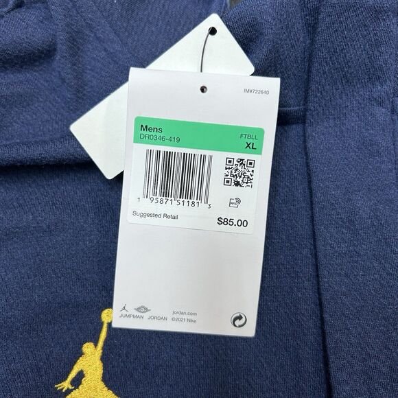 University Michigan NEW Nike Jumpman Pullover 1/4 Zip Fleece Shirt Size XL NWT - Picture 3 of 6